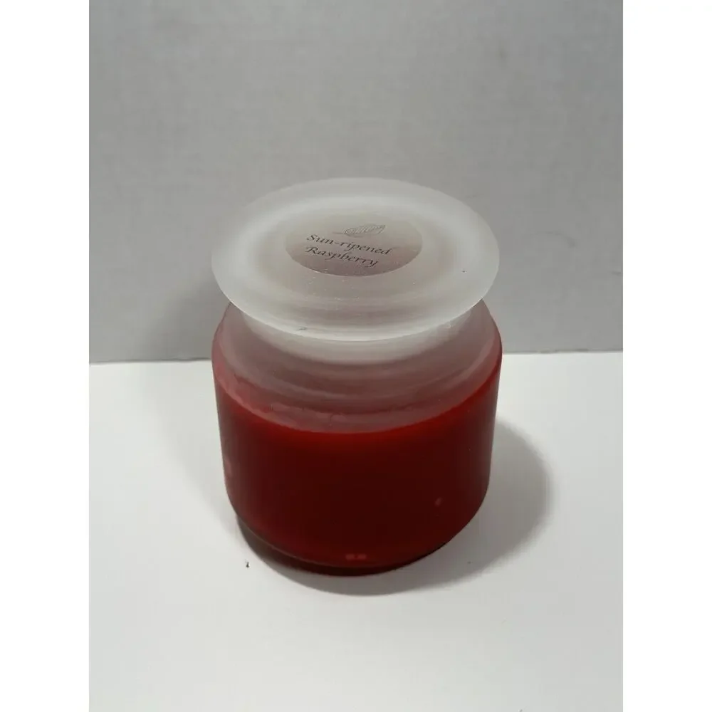 Vintage Sun Ripened Raspberry‎ Candle Jar .875 Pounds MER 399 By Zodax Made USA
